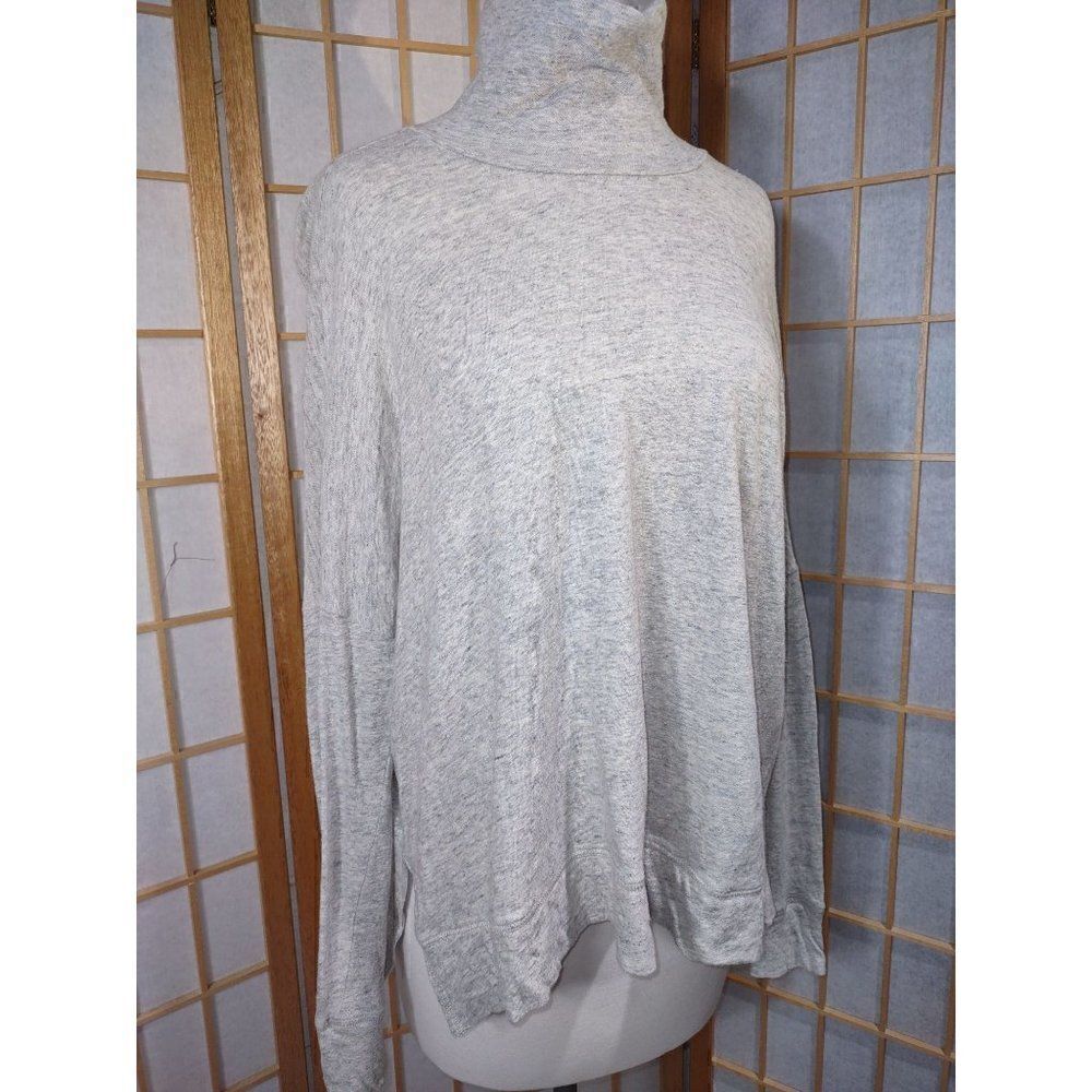Madewell XS Heather Gray Oversized Mock Neck Sweater